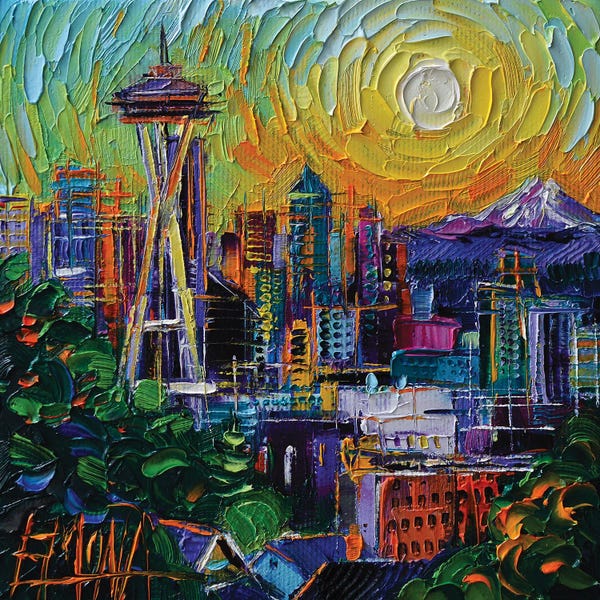 Seattle: Seattle Skyline by Mona Edulesco