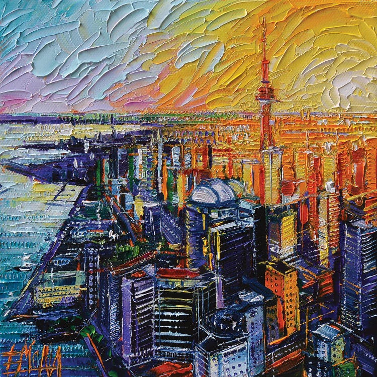 Toronto Aerial View by Mona Edulesco wall art