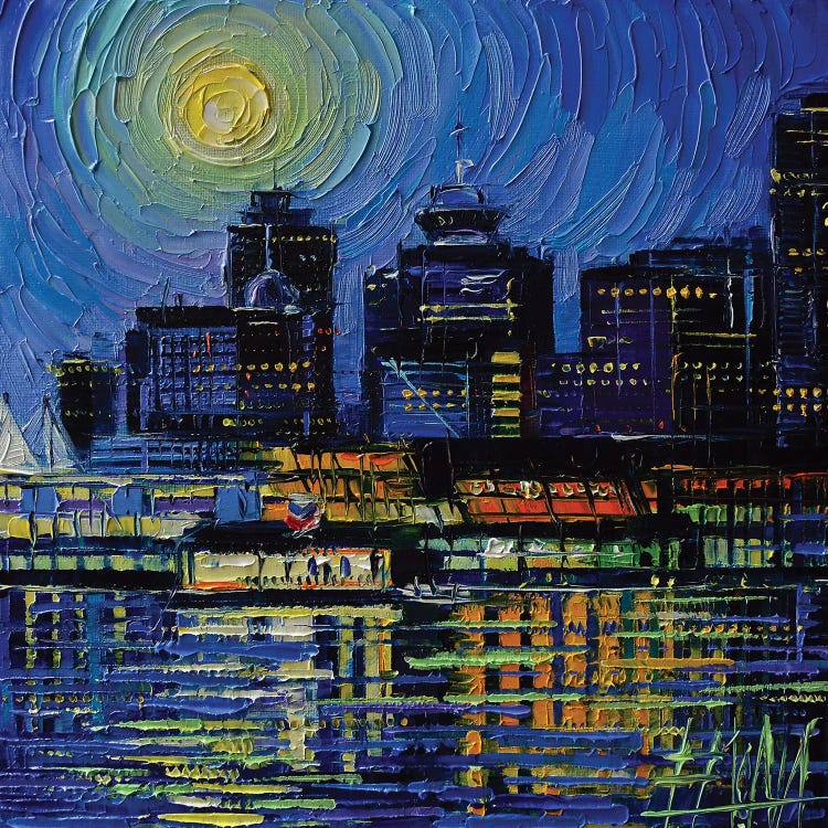 Vancouver Skyline At Night