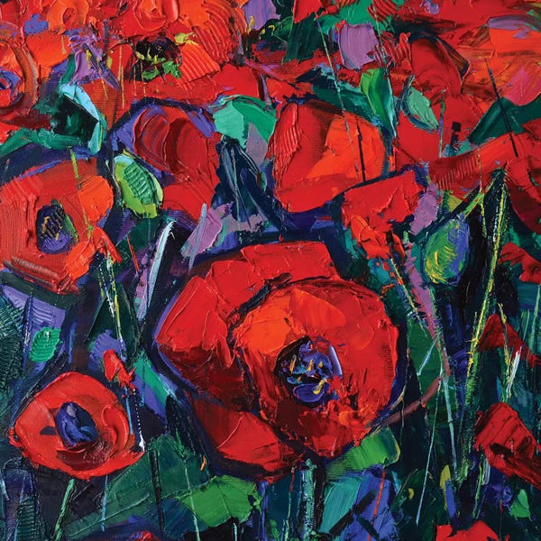 Abstract: Hot Poppies by Mona Edulesco