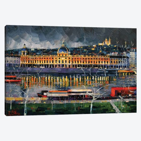 Hôtel-Dieu de Lyon Before The Storm Canvas Print #MGE26} by Mona Edulesco Canvas Print