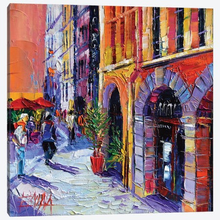 A Walk In Old Lyon Quarter Canvas Print #MGE2} by Mona Edulesco Canvas Art