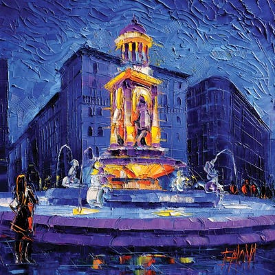 La Fontaine des Jacobins by Mona Edulesco framed wall art