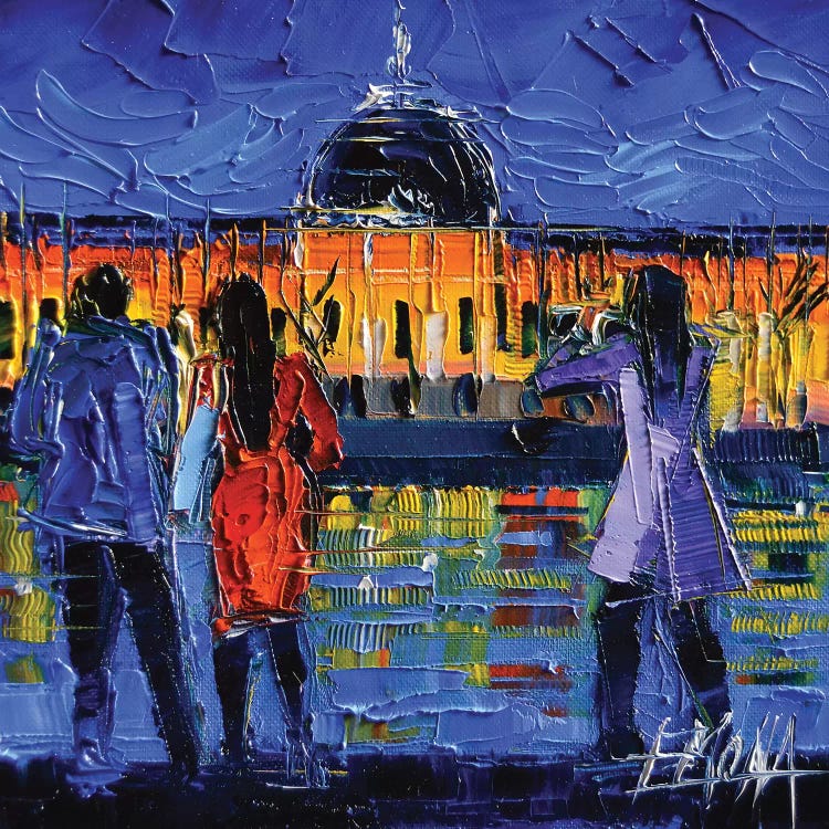 Lyon Sightseeing By Night by Mona Edulesco wall art