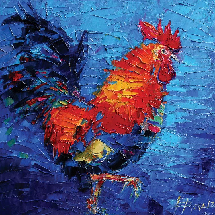 Abstract Colorful Rooster