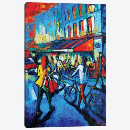 Parisian Cafe Canvas Print #MGE54} by Mona Edulesco Canvas Art
