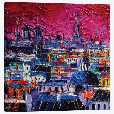 Parisian Roofs Canvas Print #MGE55} by Mona Edulesco Canvas Art