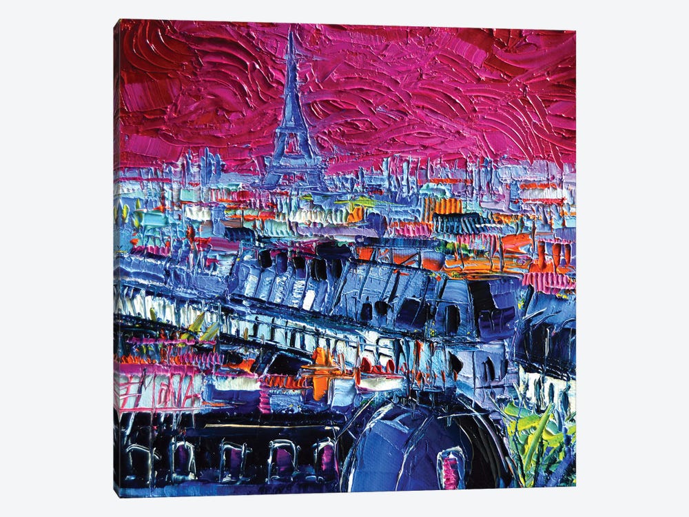 Pink Paris by Mona Edulesco 1-piece Canvas Artwork