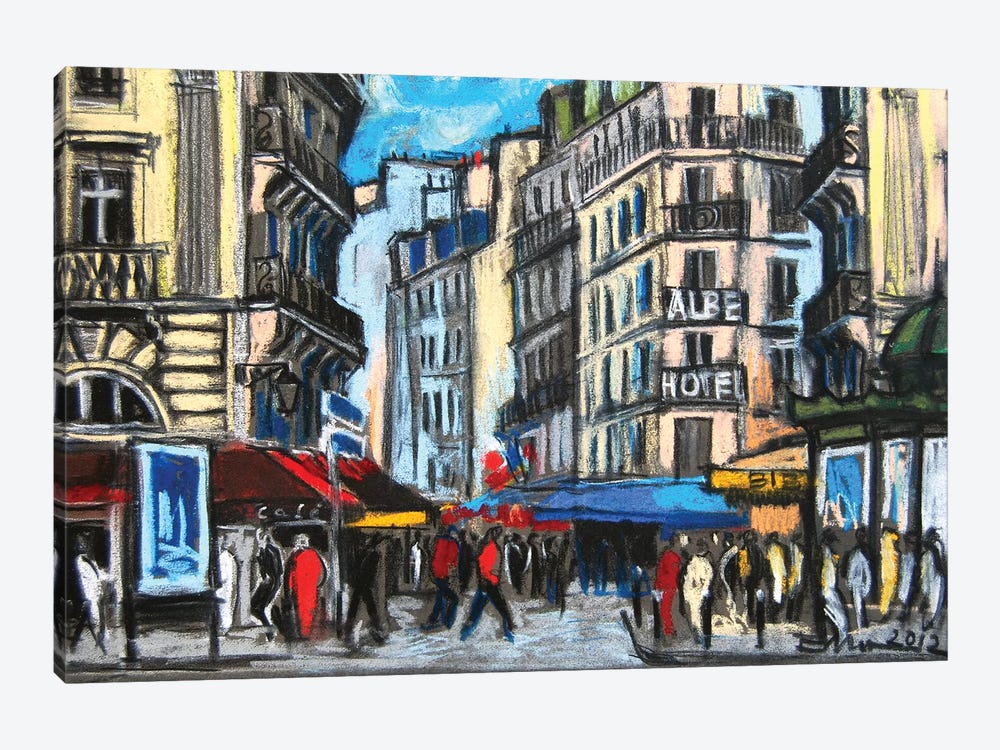 Place St-Michel, Paris by Mona Edulesco 1-piece Canvas Print