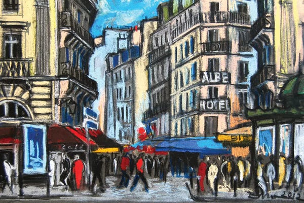Mona Edulesco: Place St-Michel, Paris by Mona Edulesco