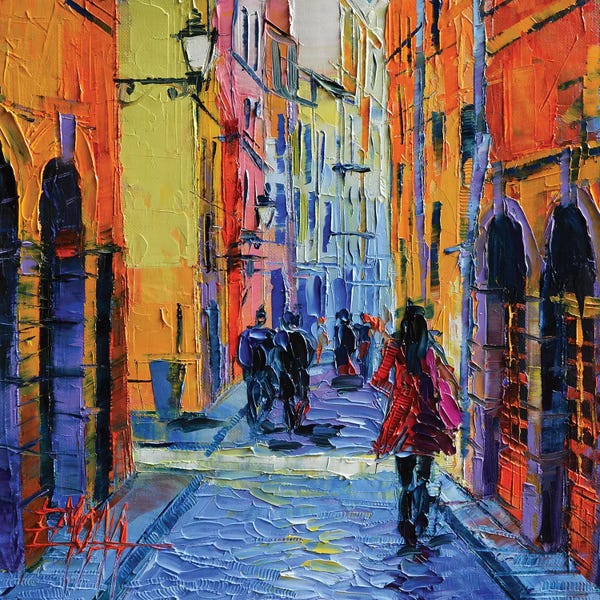 Strolls In The City: Promenade On Saint Georges Street, Lyon by Mona Edulesco