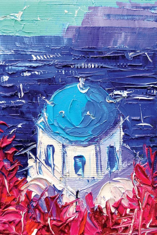 Santorini Church Cupola by Mona Edulesco wall art