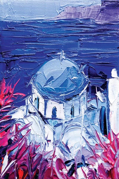 Santorini Church View by Mona Edulesco art print