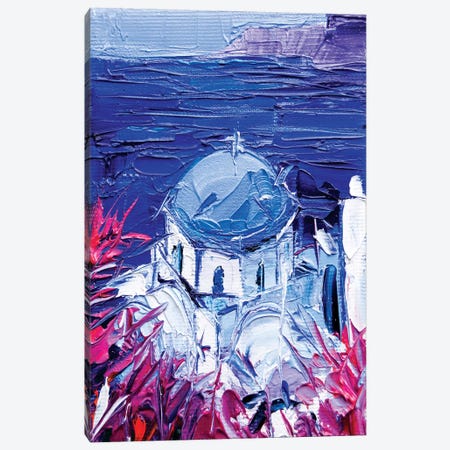 Santorini Church View Canvas Print #MGE66} by Mona Edulesco Art Print
