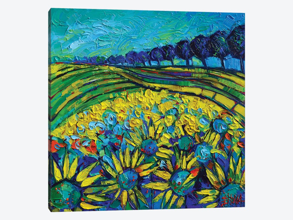 Sunflowers Phantasmagoria by Mona Edulesco 1-piece Canvas Art Print