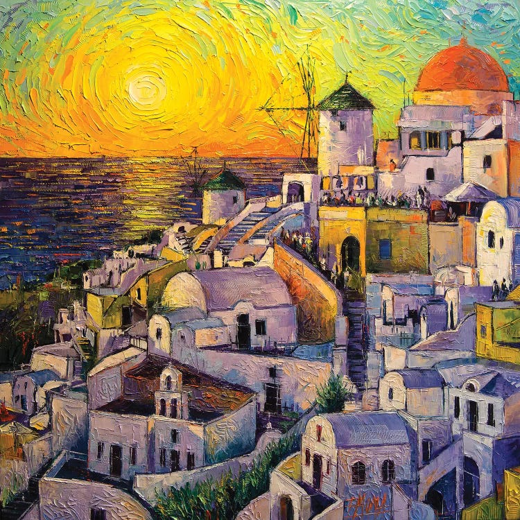 Sunset In Santorini