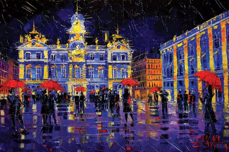 The Festival Of Lights In Lyon France by Mona Edulesco wall art