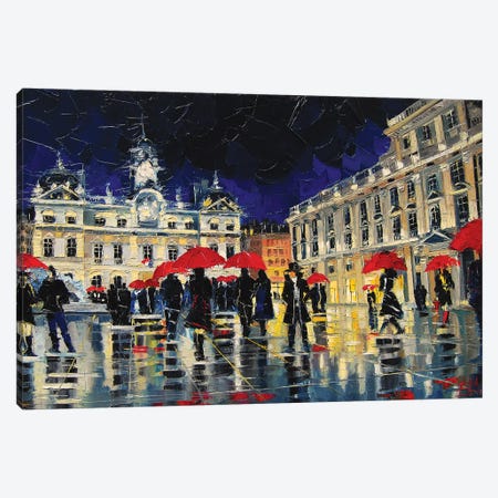 The Rendezvous Of Terreaux Square In Lyon Canvas Print #MGE84} by Mona Edulesco Canvas Art Print
