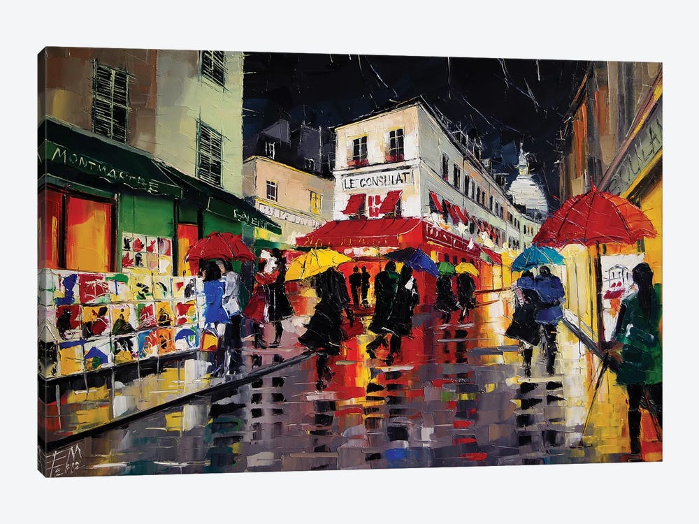 The Umbrellas Of Montmartre by Mona Edulesco 1-piece Art Print