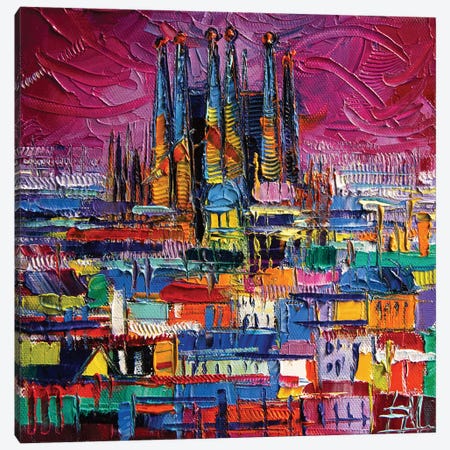 Barcelona Colors Canvas Print #MGE8} by Mona Edulesco Canvas Wall Art