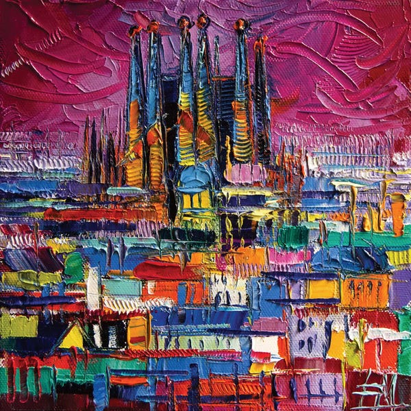 Abstract: Barcelona Colors by Mona Edulesco