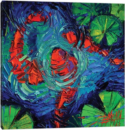 Turquoise Swirls Canvas Art Print