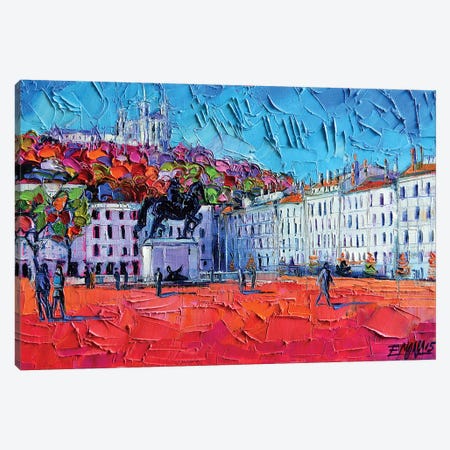 Urban Impression - Bellecour Square, Lyon Canvas Print #MGE92} by Mona Edulesco Canvas Print
