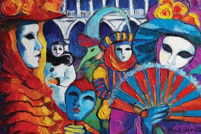 Venice Carnival by Mona Edulesco framed wall art