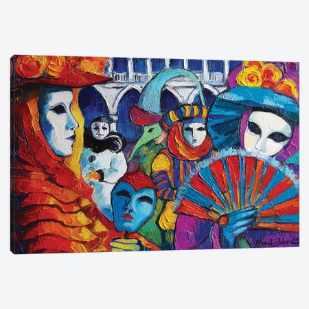 Venice Carnival Canvas Print #MGE98} by Mona Edulesco Canvas Art Print
