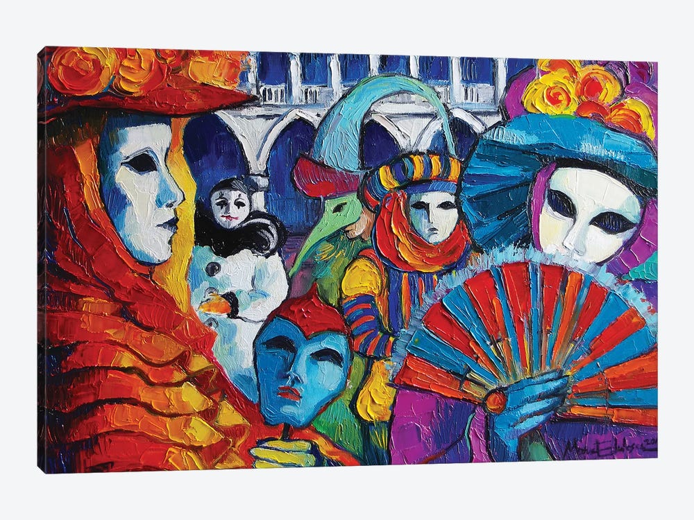 Venice Carnival by Mona Edulesco 1-piece Canvas Artwork