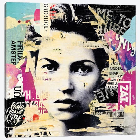 Kate Moss Canvas Print #MGF104} by Michiel Folkers Art Print