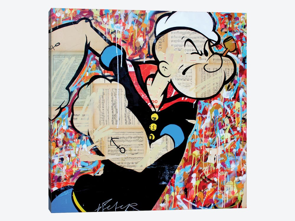Popeye The Sailorman by Michiel Folkers 1-piece Canvas Art Print
