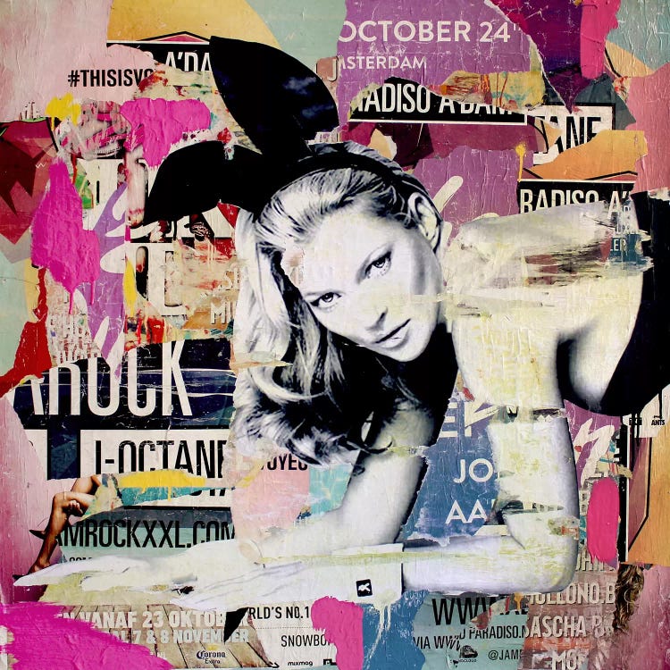 Kate Moss Playin' Bad Bunny by Michiel Folkers wall art