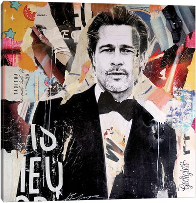 Brad II Canvas Art Print - Brad Pitt