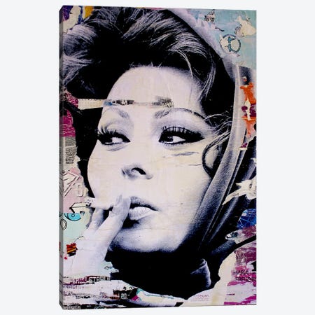 Sophia Loren Is Smoking Hot Canvas Print #MGF15} by Michiel Folkers Art Print
