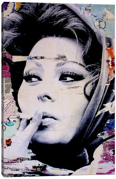 Sophia Loren Is Smoking Hot Canvas Art Print - Michiel Folkers