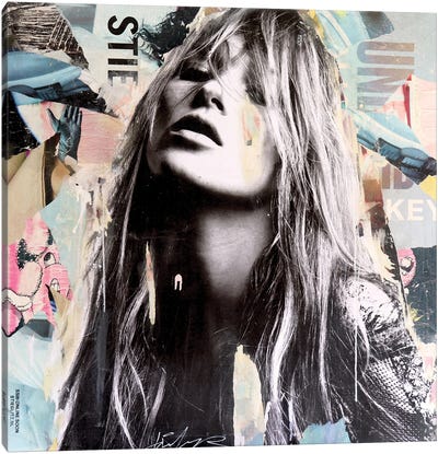 It Was A Sin To Be Tired II Canvas Art Print - Kate Moss