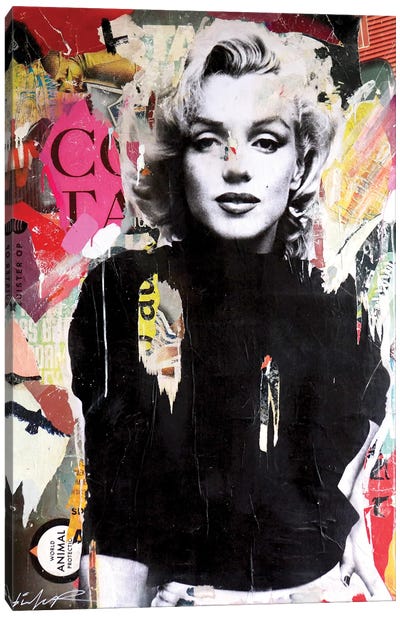 Marilyn II Canvas Art Print - Street Art & Graffiti