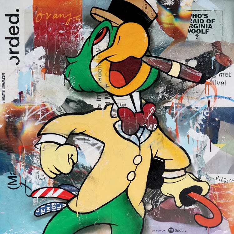 Mickey Mouse Angry Version, Graffiti CANVAS Wall Art, Kids Room Decor  Street Art