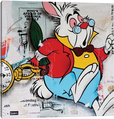 How Long Is Forever Canvas Art Print - White Rabbit