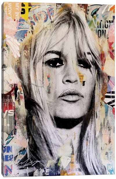 Brigitte III Canvas Art Print - Brigitte Bardot