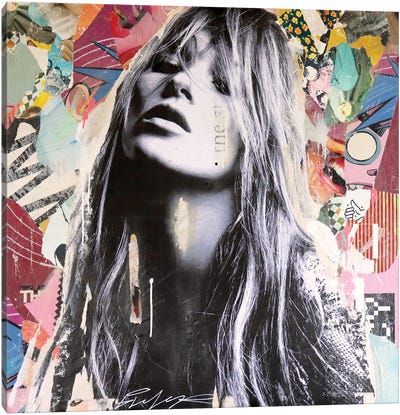 It Was A Sin To Be Tired V Canvas Art Print - Kate Moss