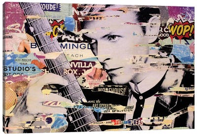 David Bowie Canvas Art Print - Musical Instrument Art