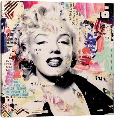 Marilyn I Canvas Art Print - Street Art & Graffiti