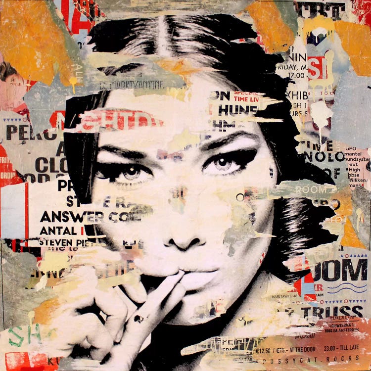 Carla Bruni Is Smoking Hot II by Michiel Folkers wall art