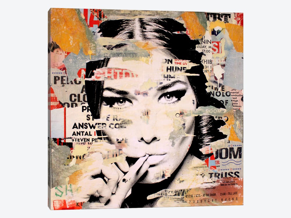 Carla Bruni Is Smoking Hot II by Michiel Folkers 1-piece Canvas Wall Art