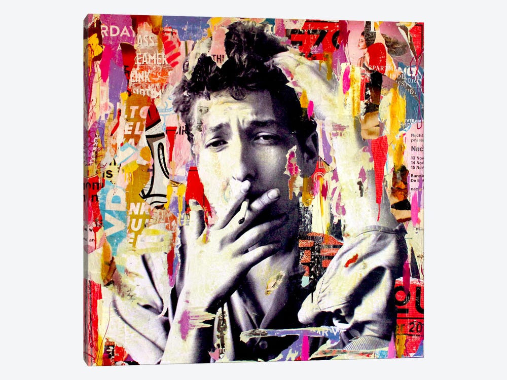 Bob Dylan by Michiel Folkers 1-piece Canvas Print