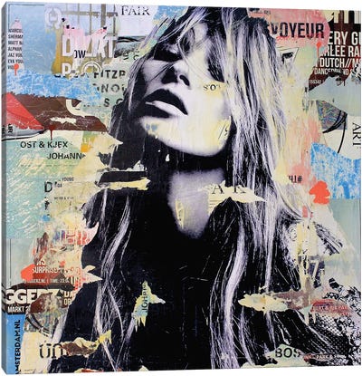 Kate's In NYC Canvas Art Print - Kate Moss