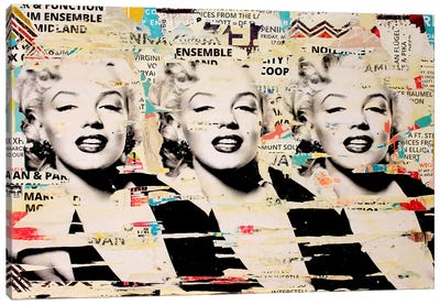 Marilyn, Marilyn, Marilyn Canvas Art Print - Similar to Banksy