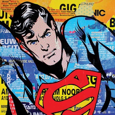 Superman Canvas Wall Art by Michiel Folkers iCanvas